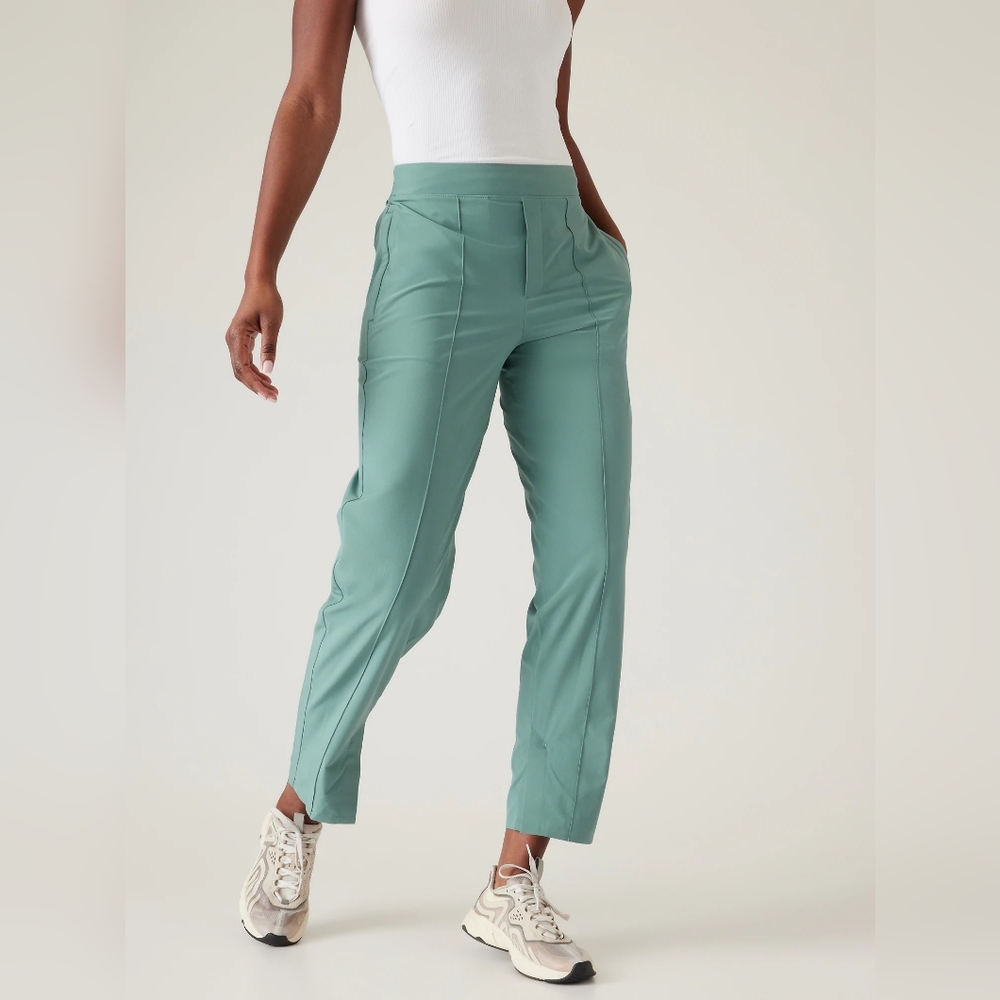 Athleta Seafoam Green Straight-Leg Ankle Pants